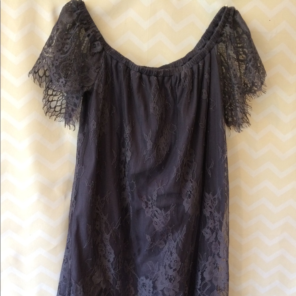 Off the shoulder shift dress